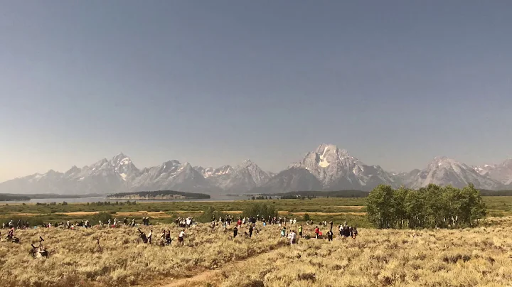 Eclipse Timelapse at Jackson Lake Lodge