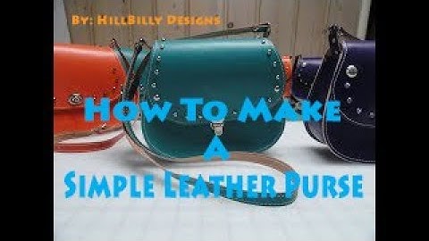 How To Make a Simple Leather Purse