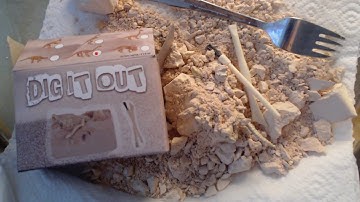 ASMR digging out a dinosaur fossil!