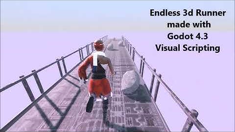 Game Test - Endless 3d Runner using Godot 4.3 Visual scripting