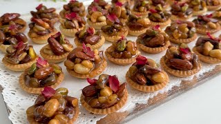 Mini Caramel and Dried Fruit Tartlets! Eid Cakes 2024! screenshot 4