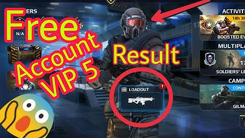 MC5 Free Account , VIP level 5 , 2K Credits, Modern Combat 5 Account Giveaway Result,
