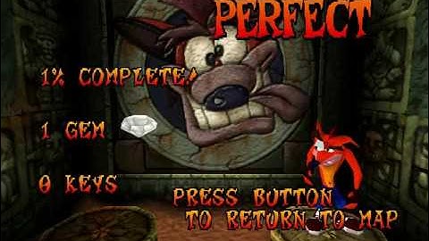Crash Bandicoot (PS1) - E3 Beta - Highest possible % run - Part 1/4 (480p)