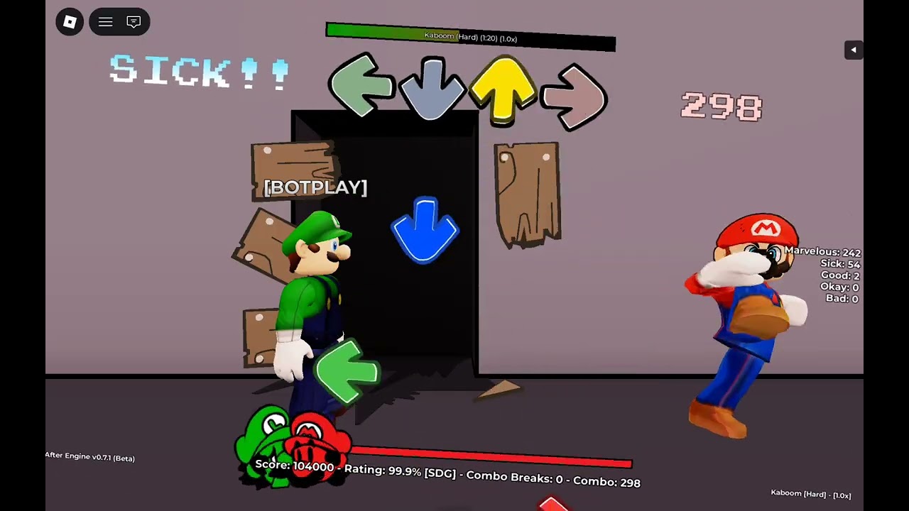 Mario vs. Luigi in Roblox Project Afternight! (Remastered)