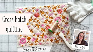 How to create a cross hatch quilting design using a Hera marker.