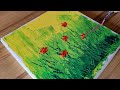 Simple Flower Painting Demo / Easy Technique Using Palette Knife / 365 Days Challenge / Day #32