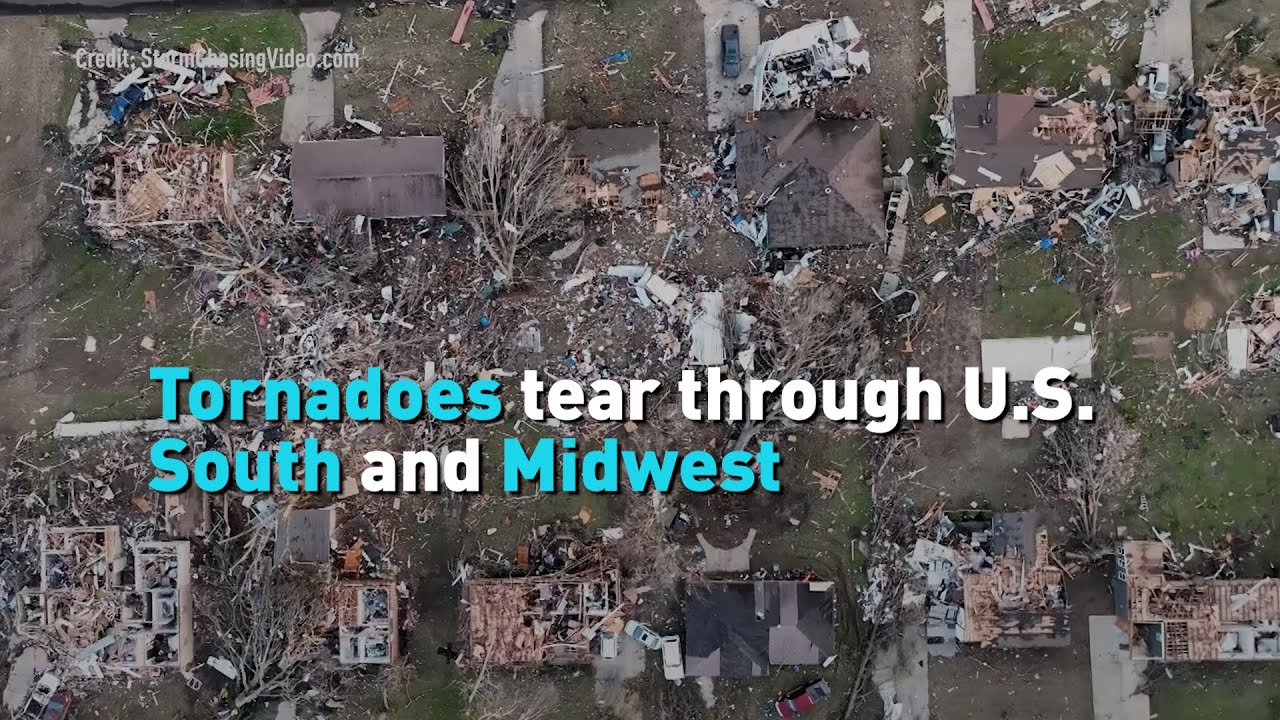 Tornadoes tear through U.S. South and Midwest - YouTube