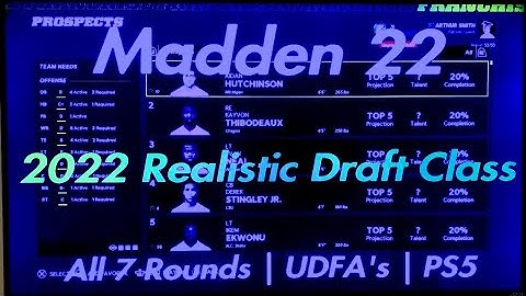 2022 Draft Class Vs 2 | Madden 22 | PS5   (Read Description)