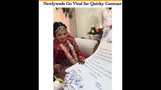 Assam Newlyweds Couple Go Viral For Quirky Contract shorts