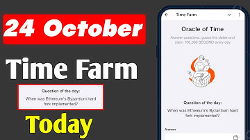 Time Farm Answer Today | Time Farm Oracle of Time 24 October | Time Farm Oracle Question of The Day