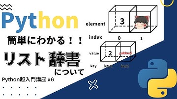 【Python超入門】簡単にわかる！！ リスト、辞書 【ゆっくり解説】