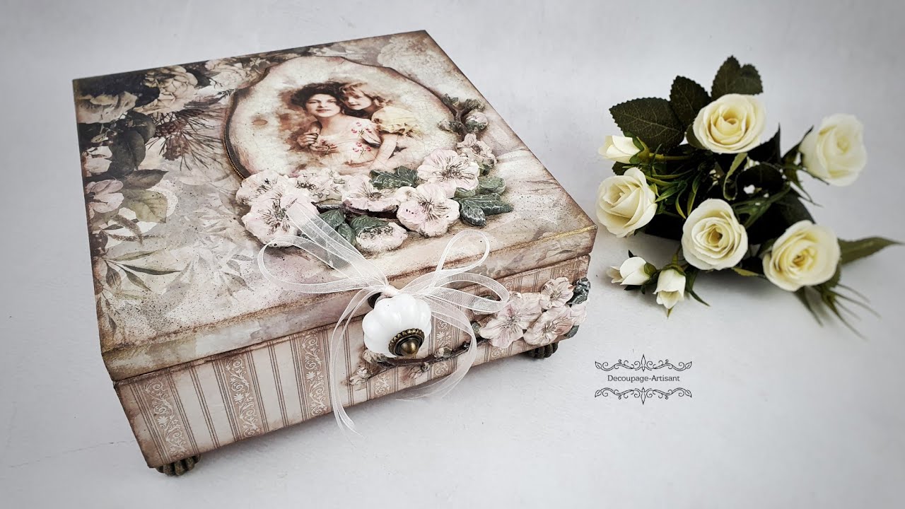 Decoupage #box #nostalgia #portrait #memories #itdcollection #pentartofficial #pentart #DIY tutorial