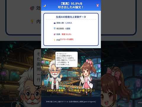【驚異】95 8%を叩き出したAI論文！#AI #人工知能 #生成AI #ディープラーニング #テクノロジー #最新論文