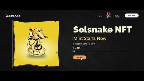 How To Mint Solsnake NFT