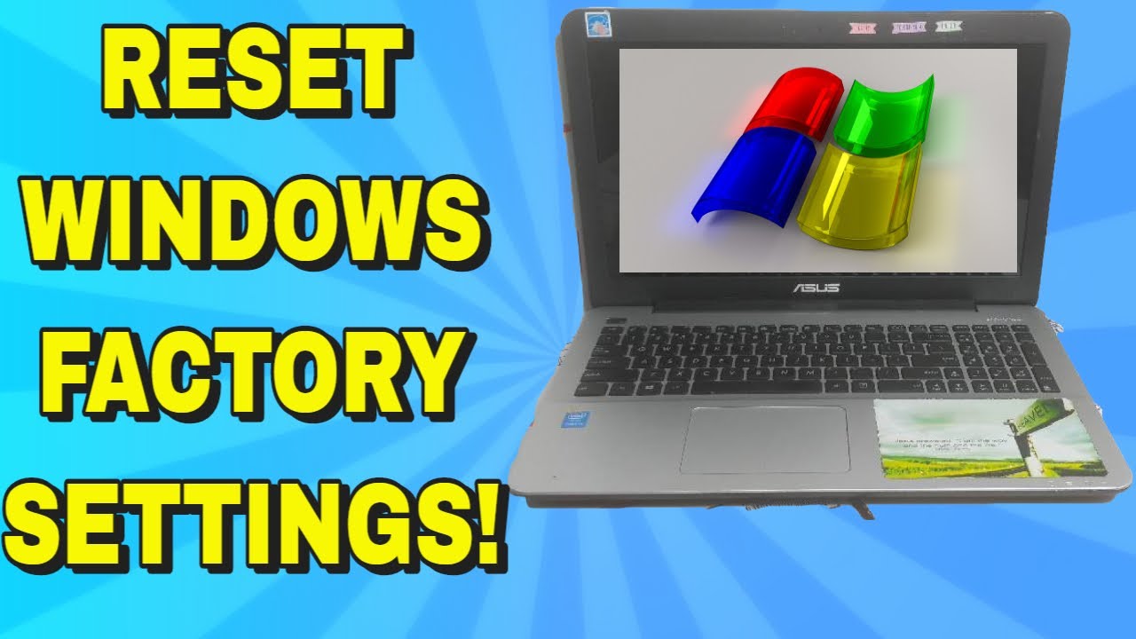 how to reset laptop to factory settings