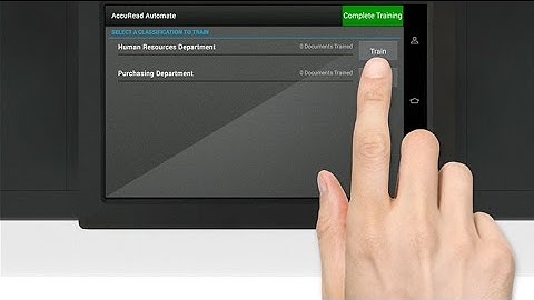AccuRead Automate—Training the application