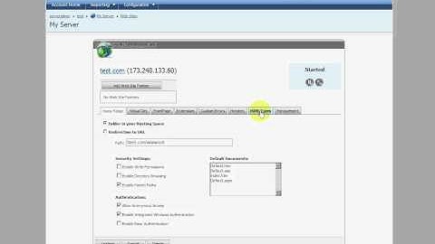 MIME Type In WebsitePanel