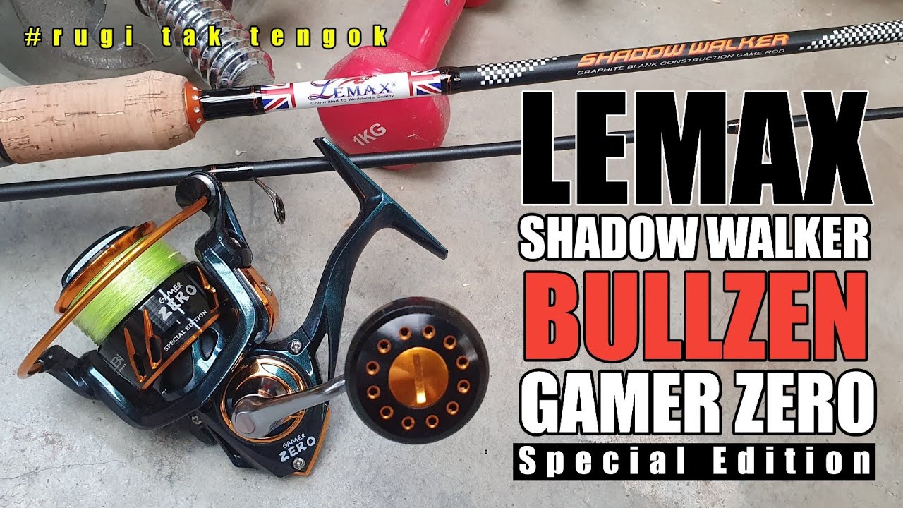 Reel BULLZEN GAMER ZERO 3000 Special Edition + Rod LEMAX SHADOW