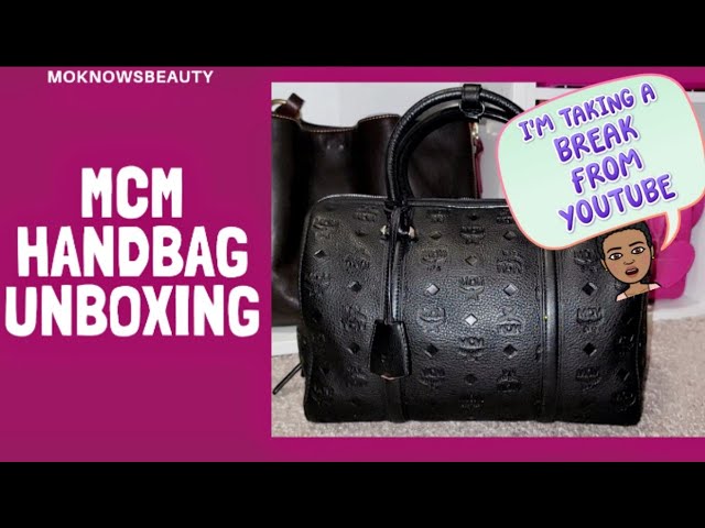 NEW LUXURY BAG ALERT, MCM Boston Bag Monogram Leather, Essentials Boston