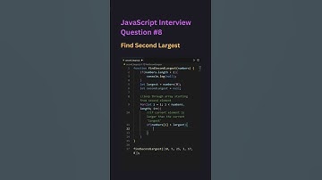Find Second Largest 🔥⚡#javascript #interview #questions #coding