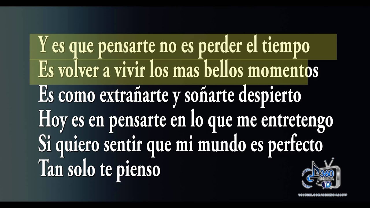 Noel Torres "Pensarte" (Letra) - YouTube