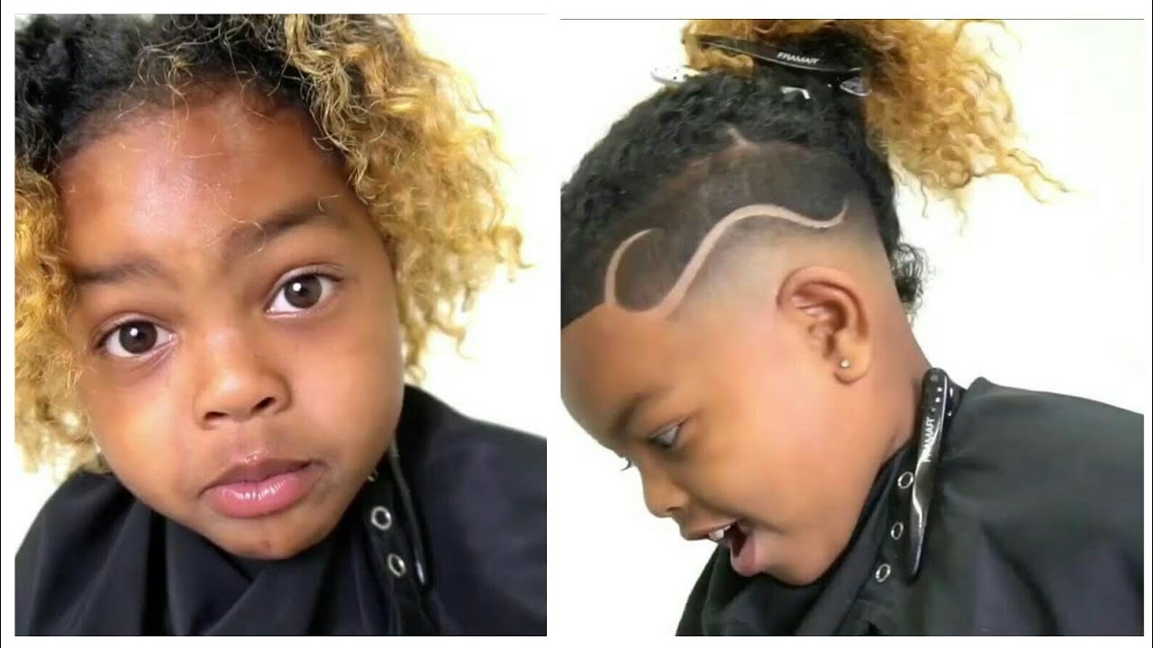 Faded Kid Bun With Design Cut By Arod Afro Haircut