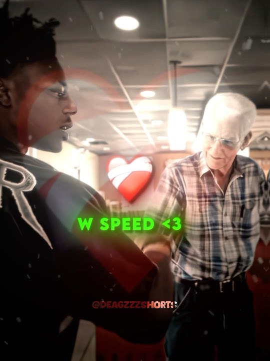 iShowSpeed helps an old struggling man at KFC 💖💖 #ishowspeed #wholesome #edit
