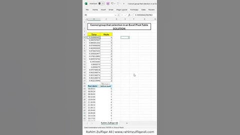 SOLUTION - Cannot group that selection in an #Excel Pivot Table #shorts