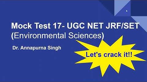Mock Test-17 UGC NET-JRF/SET Environmental Science PaperII #environmentalscience #ugcnet #ugcnet2023