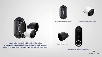 Nest Hello Doorbell & Nest Cam Outdoor with Angle Wall Mount and Skin | Wasserstein