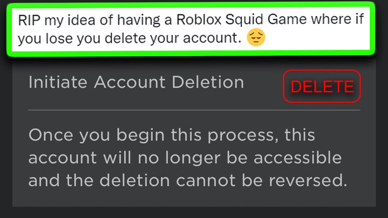 How to a Delete Roblox Account on Your Own