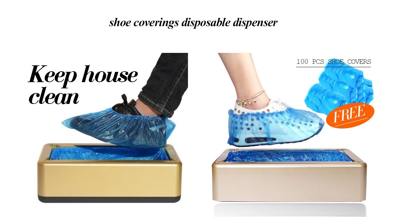 shoes coverings disposable dispenser - YouTube