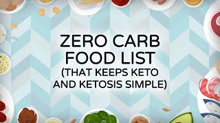 Zero Carb Food List that Keeps Keto and Ketosis Simple image