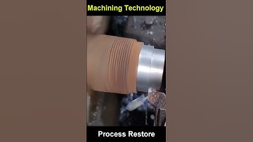 Process Restore CNC Lathe Machine Work Project Iron old