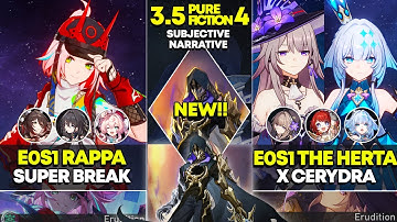 E0S1 Rappa Super Break & E0S1 The Herta x Cerydra | Pure Fiction 4 | Honkai Star Rail 3.5