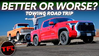 People say The New Toyota Tundra Is Too Thirsty When Towing Heavy  I Tow 1000 Miles To Find Out!