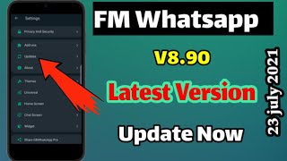 how to update fm whatsapp v8.90 | fm whatsapp latest version download| fmwhatsapp update kaise kare| screenshot 2