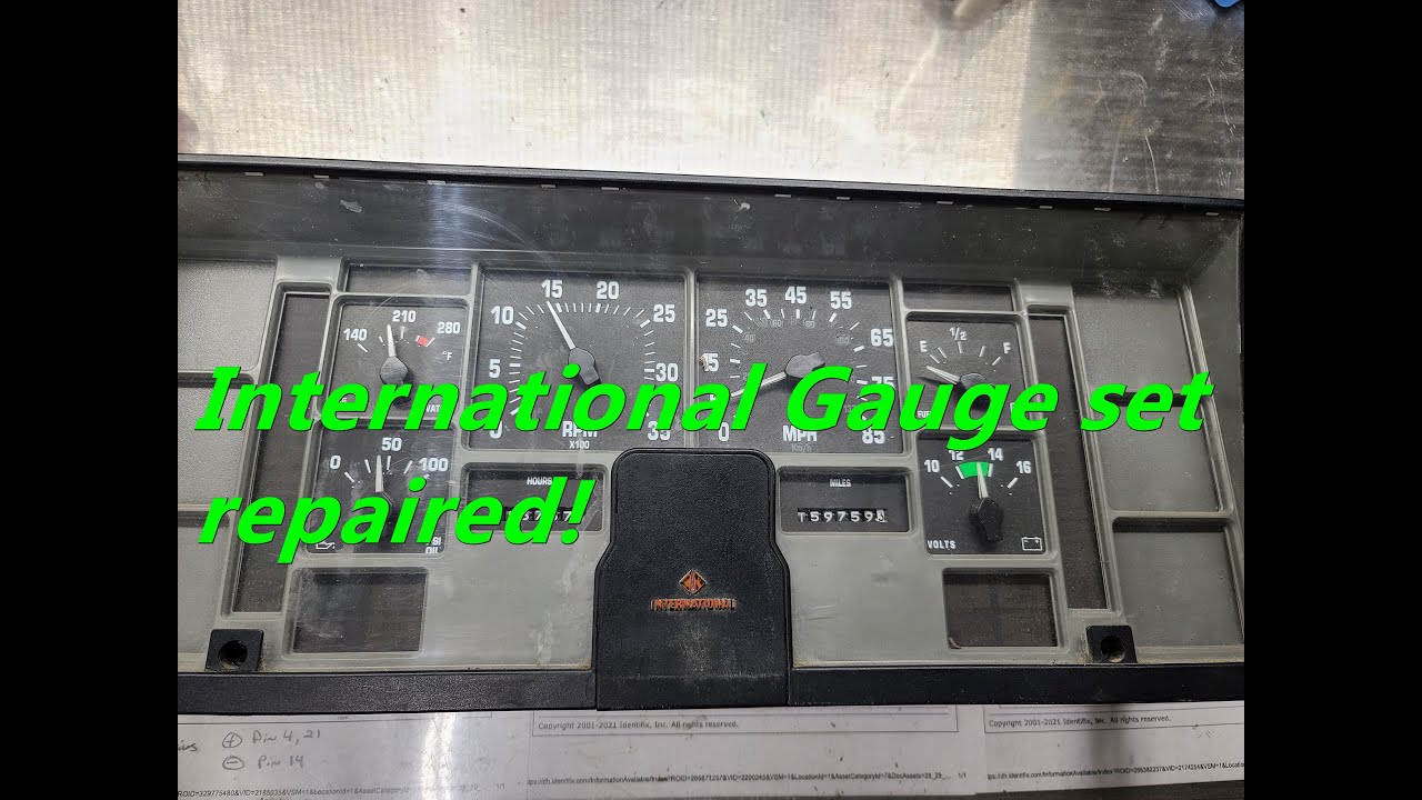 International instrument cluster speedometer gauges repair. School Bus