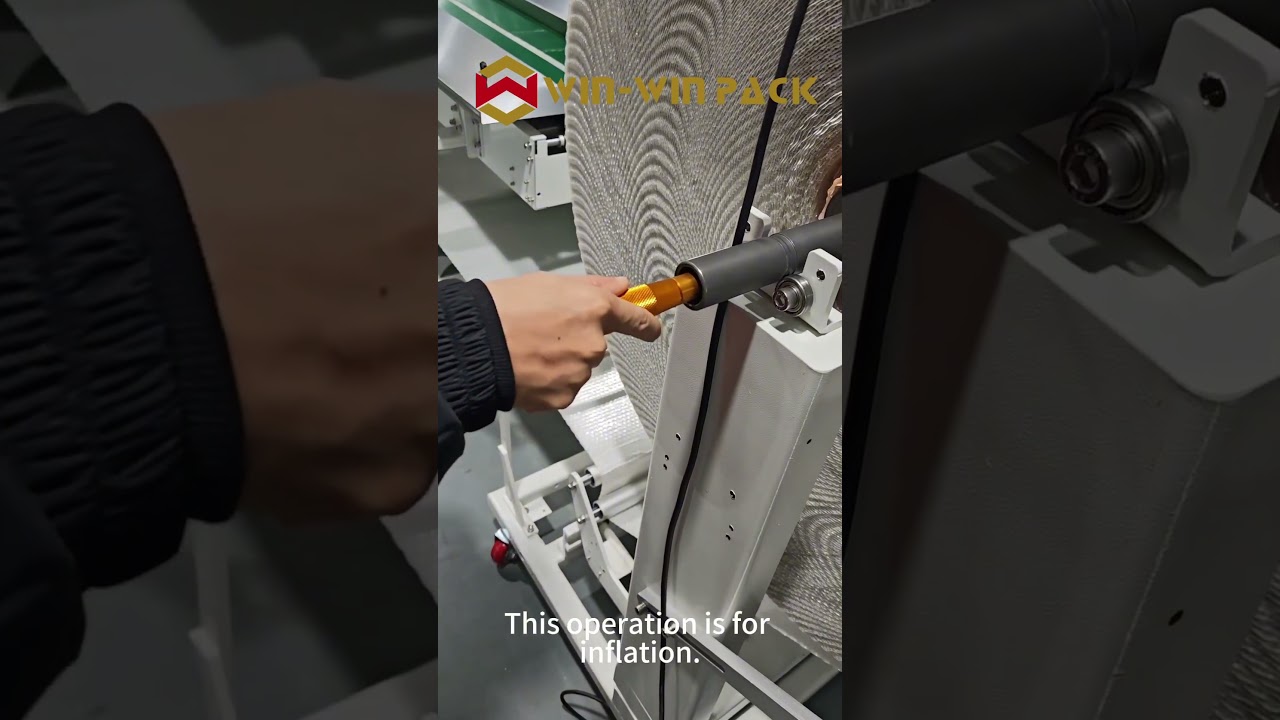 Flowpack Machine Film Change & Air Shaft Inflation Operation #packagingmachine #winwinpack #shrots
