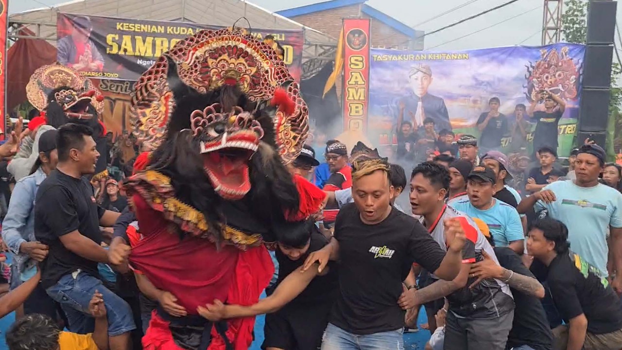 ONAR‼️ Barongan Ngamuk penonton ricuh jaranan Samboyo Putro Baleturi Prambon Nganjuk