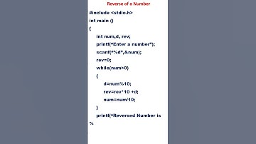 C Program in 60 Seconds: Reverse a Number 🔄