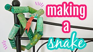 How to make a snake out of toilet rolls