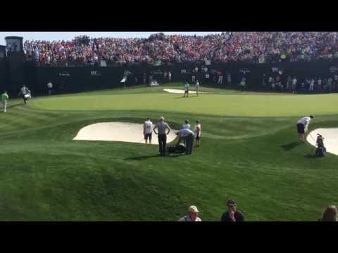 Tiger Woods shank at 16th Phoenix Waste Management