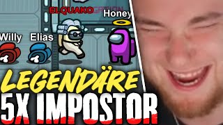 5x IMPOSTOR an einem ABEND! 😱 AMONG US mit ELI, WILLY, MERT, HONEYPUU & Co 🤣 | SolutionPlayz