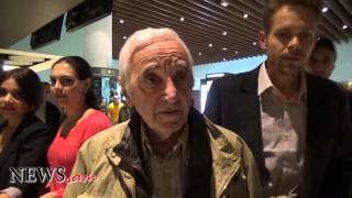 Charles Aznavour arrives in Armenia