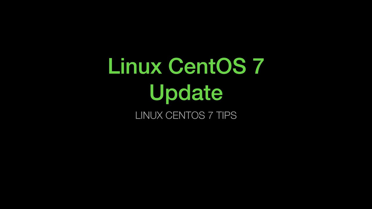 How to update centos 7 youtube
