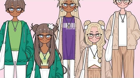 I show you how to make 5 aesthetic characters in lily diary