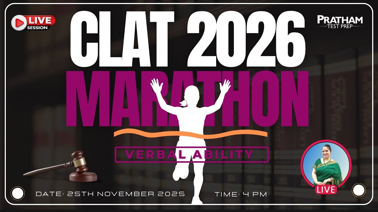CLAT 2026 MARATHON – VA | Pratham Test Prep Live - YouTube