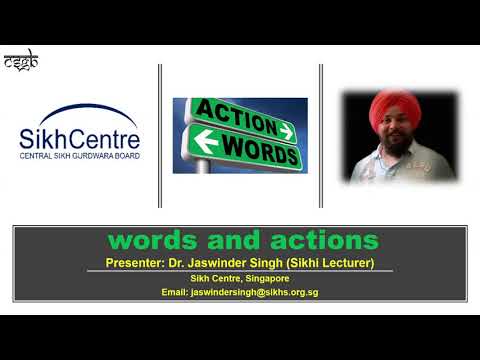 Words & Actions talk by Dr Jaswinder Singh