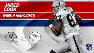 Jared Cook's 8 Catches & 126 Yards vs. Miami! | Raiders vs. Dolphins | Wk 9 Player Highlights